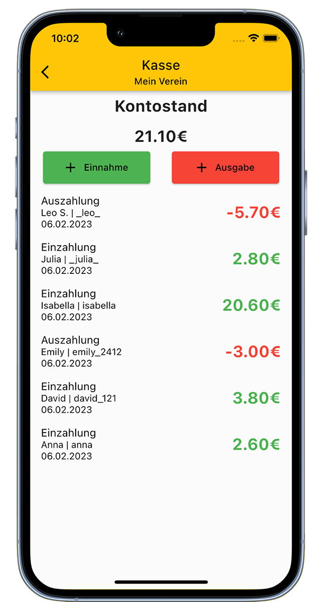 Kasse Bier Zähler App