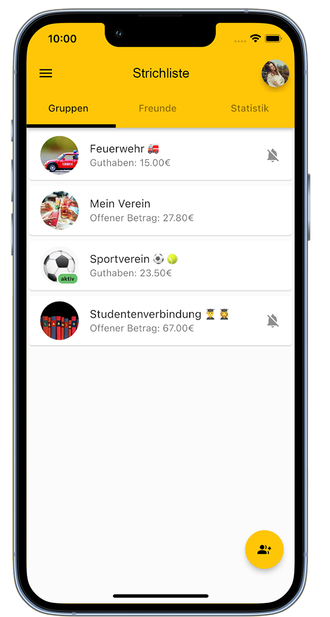 Gruppen Bier Zähler App