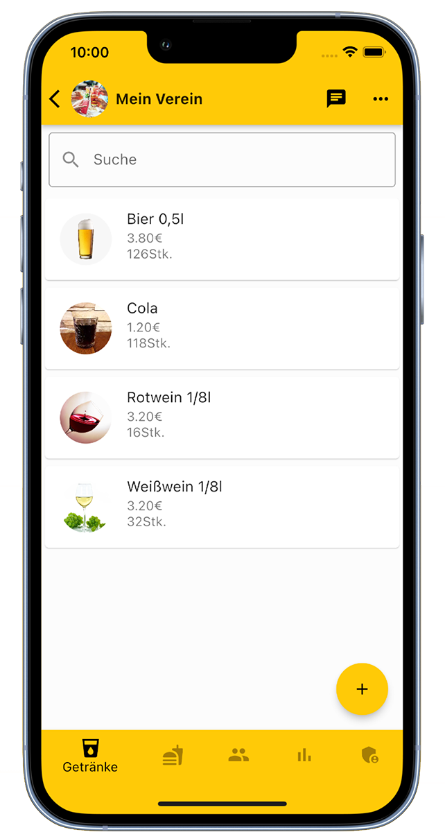 Drinks cash register app